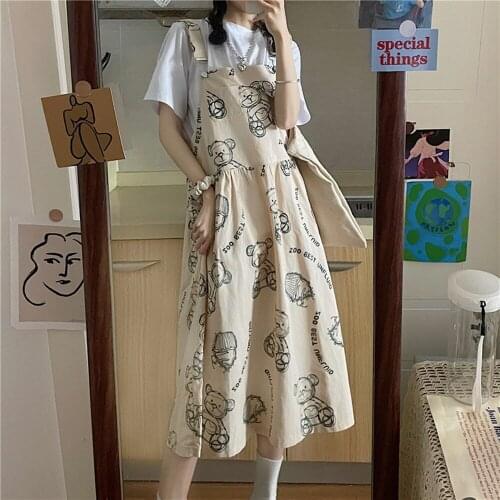 Summer Dress Women Kawaii Workwear Strap Dress Suit Female Shirt T-Shirts 2 Piece Sets Preppy Style Vintage Harajuku robe femme