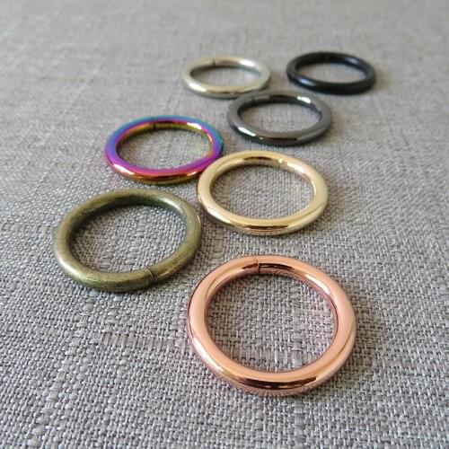 1 Pcs 25mm Plated Metal O Rings Strong Hardware Belt Buckle For Bag Dog Pet Harness Key Chain DIY Sewing Garment Accessories