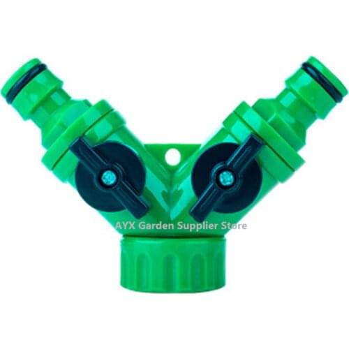 1 Pcs Y Connector Resealable Tape Quick Coupling Drip Irrigation System Adapter 2-way Valve Garden Irrigation G3 / 4 "