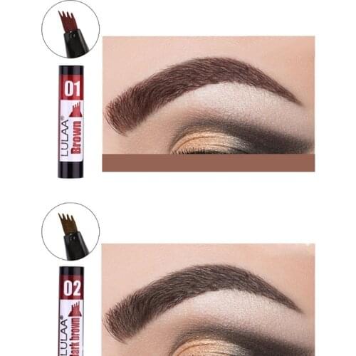 2g Natural Waterproof Tattoo Eyebrow Ink Pen Four-Claw Eye Brow Tint Brush Pencil Liquid Long Lasting Makeup Cosmetic 4 Colors