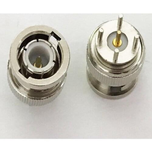 50pcs BNC plug Straight Male PCB Panel Mount RF Coax Coaxial Connector