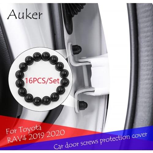 Car Styling Door Screws Protective Protector Cover Caps 16Pcs/Set For Toyota RAV4 Corolla Camry 2017 2018 2019 2020 2021