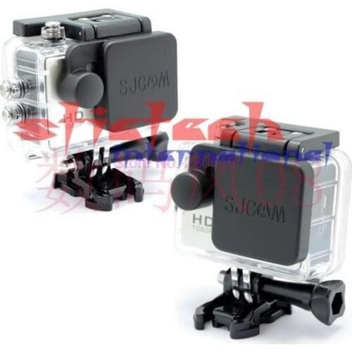 By dhl or ems 100pcs Scolour Protective Camera Lens Cap Cover + Housing Case Cover set for SJCam SJ4000 WiFi