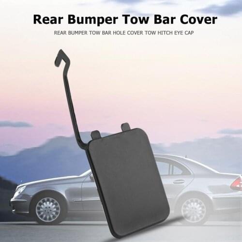 Black ABS для автомобиля Rear Bumper Tow Bar Cover Cap for Mercedes Benz W211 E320 E350 2118801405 6*4.5*1cm/2.36*1.77*0.39"