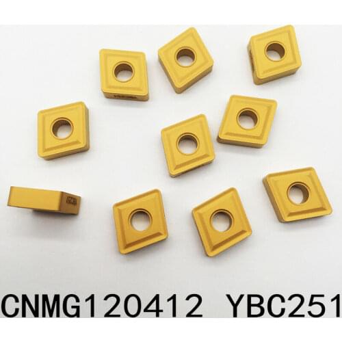 CNC 10PCS CNMG120412 YBC251 Milling Inserts Turning Inserts Carbide Inserts CNMG 433