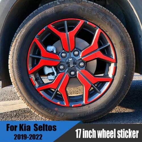 For Kia Seltos kx3 2019 2021 2022 car 17-inch wheel exterior film modified decorative stickers