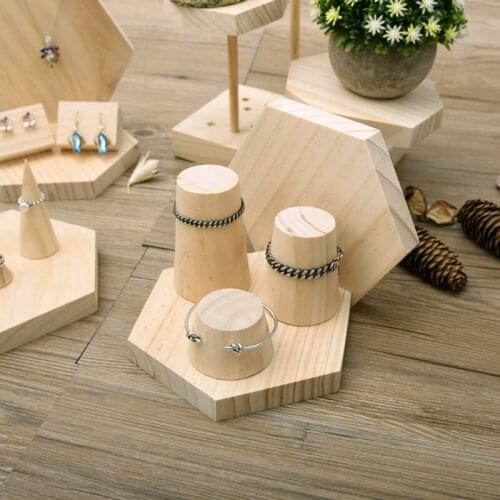 Pointed Wood Ring Display Holder Ring Display Rack Wood Jewelry Display Holder Ring Holder