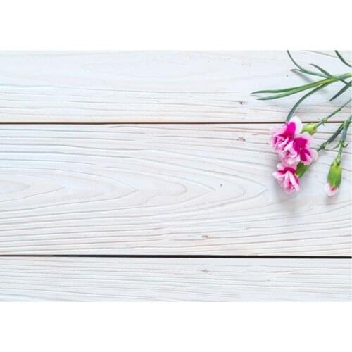 Planks Backdrop Beauty Flowers and Ivory Board Photography Background Holiday Celebration Photo Booth Studio Decor