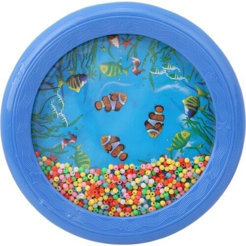 Ocean Wave Bead Drum Gentle Sea Sound Musical Educational Toy Tool for Baby Kid Child