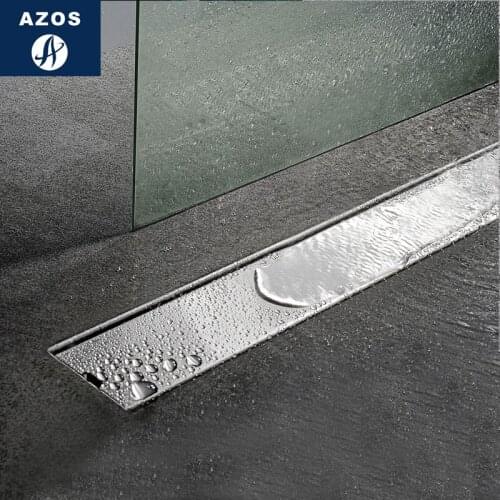 AZOS SUS304 stainless steel Deep water sealing floor drain bathroom Fast drainage Deodorant/Fast drainage 600*68mm rectangle