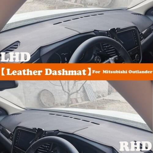 Leather Dashmat Accessories Car-Styling Dashboard Covers Pad Dash Mat Sunshade For Mitsubishi Outlander 3rd 2013 2014 2015-2020