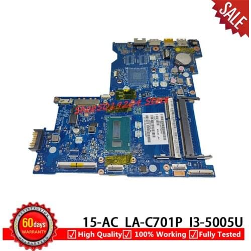 Mainboard 816811-501 AHL50/ABL52 LA-C701P For HP Notebook 15AC 15-AC 15T-AC Laptop Motherboard with i3-5010U CPU SR23Z