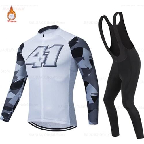 2021 mountain bike team uniform winter warm wool mens and womens clothing champion sports team cycling jersey set bicycle