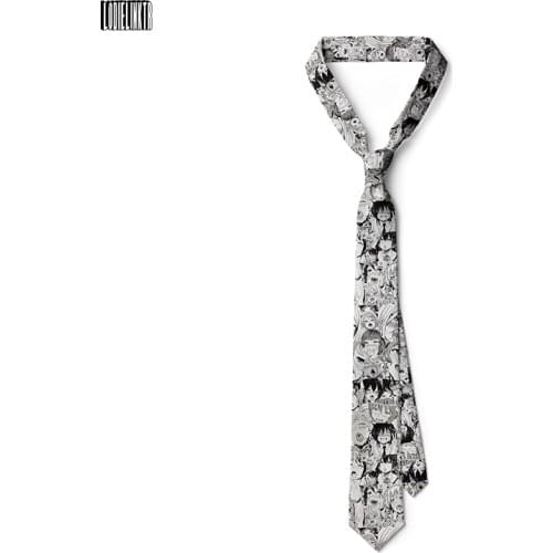 New 8cm Wide Cartoon Tie For Men Women Funny Anime Print Fashion Daily Wear Shirt Accessories Business Wedding Party Necktie