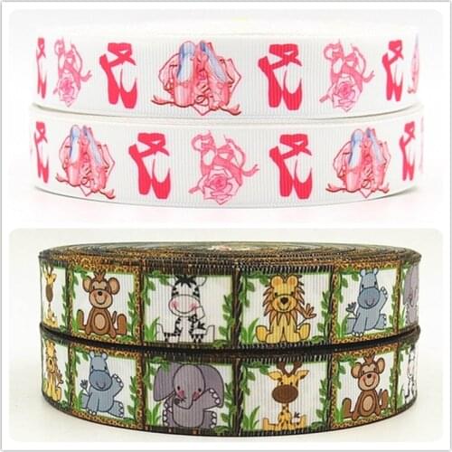 Q&N ribbon 7/8inch 22mm Bing Animal Print Grosgrain Ribbons Or Lace For Hair Bow 50yds/roll Free Shipping