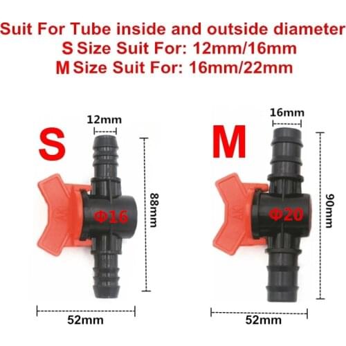 12mm 16mm Fish Tank Water Flow Control Valve Tube Input Output Connector Switch For Filter Canister Pipe Aquarium Accessories