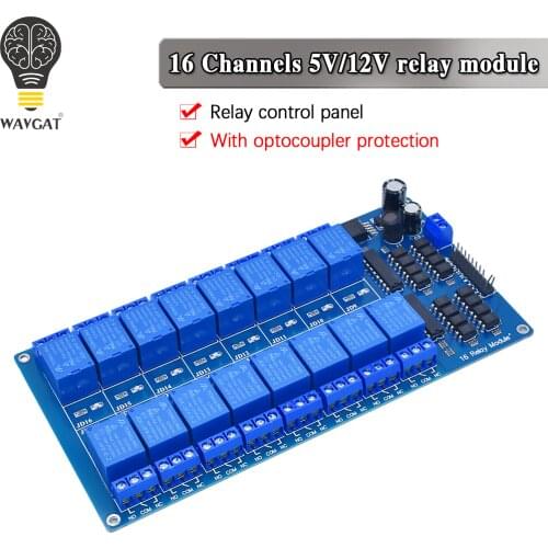 2016 China Wholesale 5V 16 Channel Relay Module for arduino ARM PIC AVR DSP Electronic Relay Plate Belt optocoupler isolation