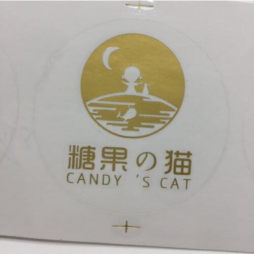 Custom made matte gold PVC sticker / matte gold sticker /sticker /gold stamping sticker/clear transparent sticker