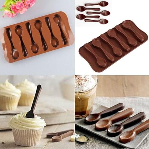 Silicone Spoon Shape Chocolate Cake Mould Sugar Candy Baking Mold DIY