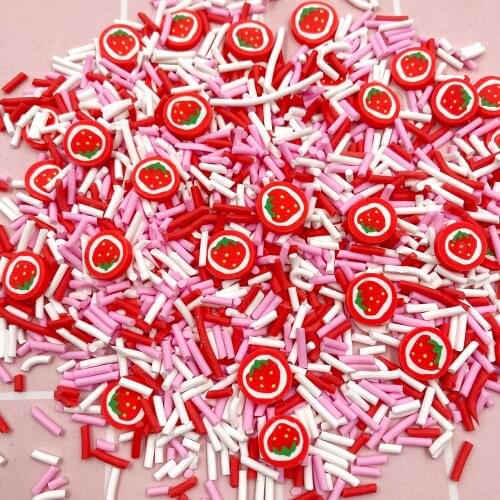 Mixed Polymer Clay Strawberry Round Slices Sprinkles For Slime Filling Resin Epoxy DIY Nail Art Phone Decoration Accessories