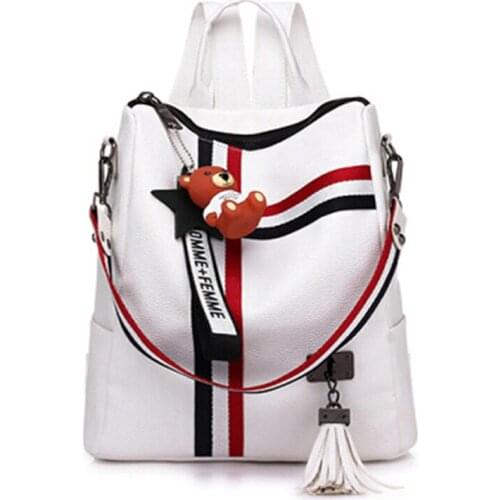 Bags for women 2021 new retro fashion zipper ladies backpackS PU Leather high quality school bag shoulder bag for youth bags