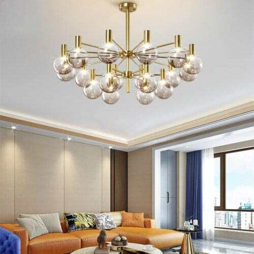 Living room led chandelier simple modern home dining room bedroom lamp Nordic novelty cafe chandelier ceiling ZM111603