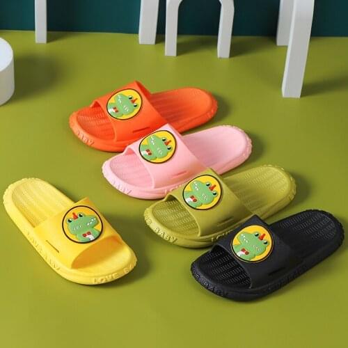 Cartoon Baby Dragon Kids Slippers Comfort Non-Slip Soft Sole Home Bathroom Shoes Summer Boys Girls Light Casual Indoor Slippers