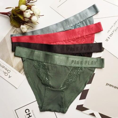 Underwear Female Sexy Lace Panties Seamless Womens Briefs Low Waist Sexy Underpants Womens Solid Color Panties Ladies Lingerie