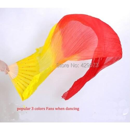 Hot-selling long belly dance Fan Veil hand-made sew with 180cm length nice color
