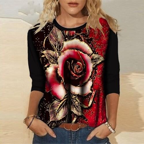 Vintage Floral Printed Long Sleeve Blouse 2021 Autumn Fashion Casual O-neck Lady Office Shirts Loose Elegant Female Pullover Top
