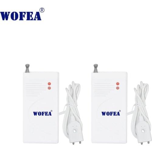 WOFEA High performance 433MHZ Wireless Water leak sensor Water leakage detector alarm for alarm system Free Shipping 2pcs/lot