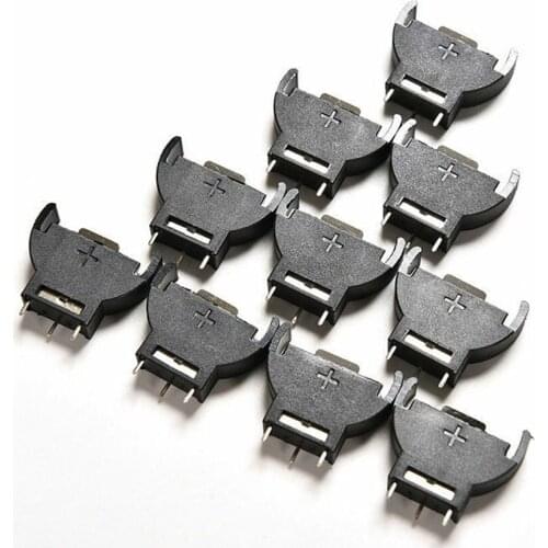 1/10Pcs Battery Case CR2032 Half-Round Lithium Button Cell Coin Battery Box Holder Case CR 2032 Batteries Holder Socket 3 PIN
