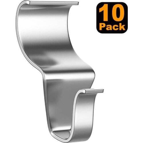 10pcs Vinyl Siding Hooks Stainless Steel No-Hole Needed Vinyl Siding Hanger Clips Hook Hidden Non-Marking Perforated Metal Hook