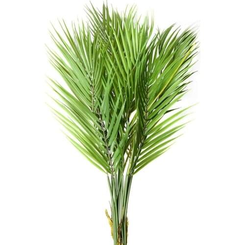 2 Pack Artificial Palm Plants Leaves Faux Fake Tropical Large Palm Tree Leaves Imitation Leaf for Home Kitchen Party