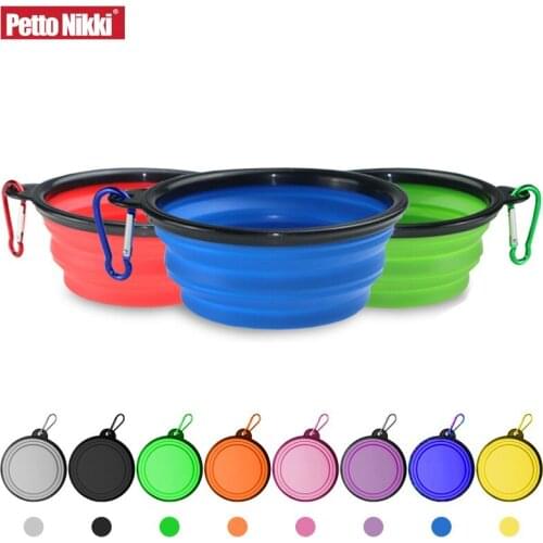 350ml 1pc Collapsible Dog Pet Folding Silicone Bowl Dog Travel Bowl Portable Silicone Traveling Camping Walking Outdoor Feeding
