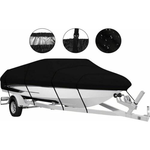 17-19/20-22ft Yacht Boat Cover Barco Boat Anti-UV Waterproof Heavy Duty 600D Marine Trailerable Canvas Boat Covers Accessories