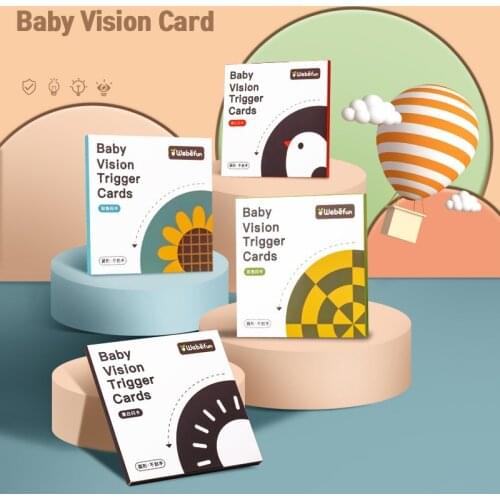 Baby Montessori Toy Black White Flash Card Infant Sensory Toy High Contrast Visual Stimulation Learning Activity Flashcards 6 12