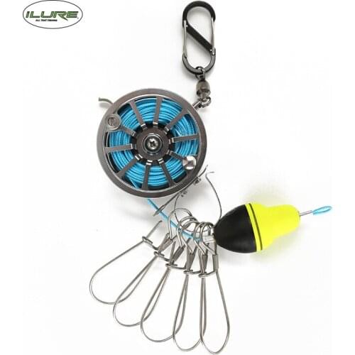Ilure Lock fish buckle waist hanging telescopic portable live fish lock fishing wheel control fish