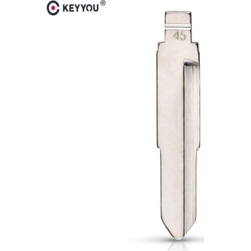 KEYYOU KD#45 Metal Blank Uncut Flip KD Remote Key Blade Type NO.45 for Domestic Truck Minibus Car Key Remote Blade Replacement