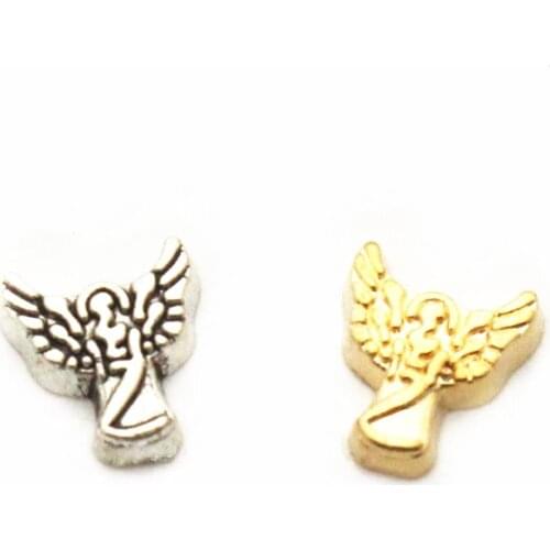 Mix2 10pcs/lot Charms angel Floating Charms Floating Memory charms Lockets DIY Jewelry