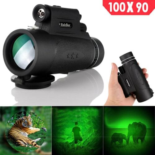 90X100 HD Zoom Tripod Monocular Telescope Day Night Vision Camping Cell Phone Clip Phone Camera Zoom Lense for Smartphone Mobile