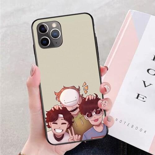 For iPhone DreamTeam (Dream, GeorgeNotFound, Sapnap) Soft TPU Border Apple iPhone Case