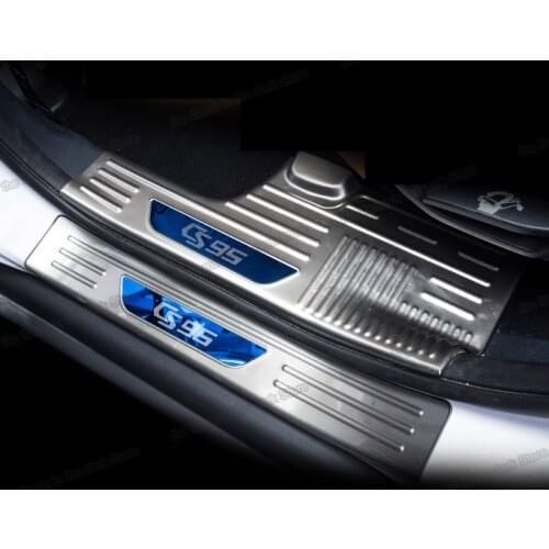 Lsrtw2017 for Changan Cs95 Car Door Sill Threshold Trims Anti-scratch Protector Interior Accessories 2017 2018 2019 2020