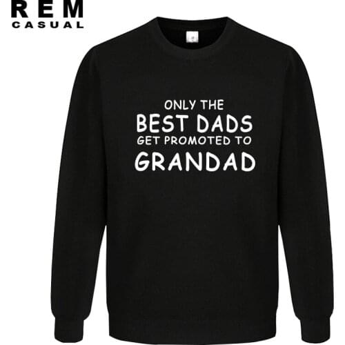 New Style Funny Promoted to Grandad Fathers Day Dad Birthday Gift Men Casual Hoodies, Sweatshirts