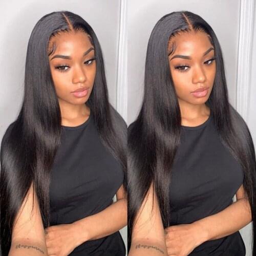 13x4 Lace Frontal Wig Straight Lace Front Wig Brazilian Transparent Lace Wigs Long Lace Front Human Hair Wigs For Black Women