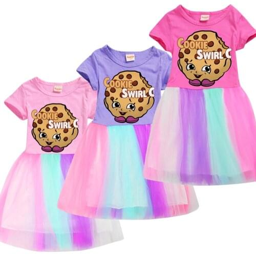 Cookie Swirl C 2 Year Old Baby Girl Clothes Size 8 Vestidos Cortos Wholesale Clothing Princess Dress for Girls Elegent Vestido
