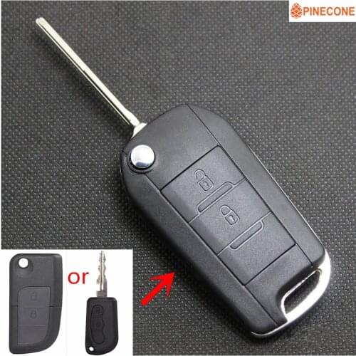 PINECONE for CHANGAN CX20 CX30 BENGBENG MINI ALSVIN V3 V5 ZHIXIANG Key Case 2 Button Uncut Left Blade Modified Remote Key Shell