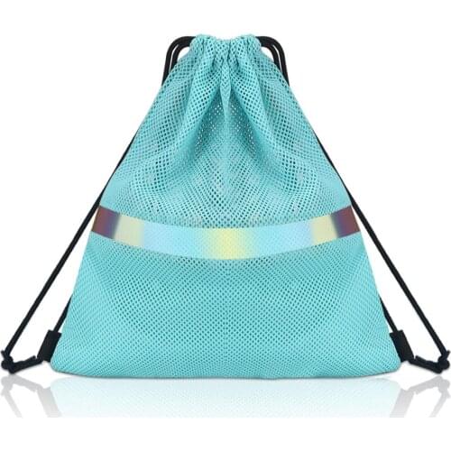 Fashion Drawstring Backpack bag Breathable Mesh Bag Promotional Sport Gym Sack Cinch Bags
