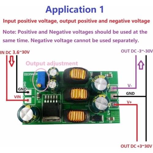 DYKB 20W DC-DC 5V-30V TO +-5V +-6V +-9V +-12V +-15V +-24V Boost Buck Converter Positive & Negative POWER Step-up module