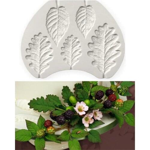 Oak Leaf Fondant Silicone Mold Cookies Chocolate Mould Ice Cube Pastry Candy Biscuits Molds Kitchen Baking Cake Decoration Tools